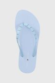 В'єтнамки Tommy Hilfiger TOMMY ESSENTIAL BEACH SANDAL жіночі на плоскому ходу FW0FW07141 колір блакитний