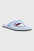 В'єтнамки Tommy Hilfiger TOMMY ESSENTIAL ROPE SANDAL жіночі на плоскому ходу FW0FW07142 колір блакитний