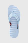 В'єтнамки Tommy Hilfiger TOMMY ESSENTIAL ROPE SANDAL жіночі на плоскому ходу FW0FW07142 колір блакитний