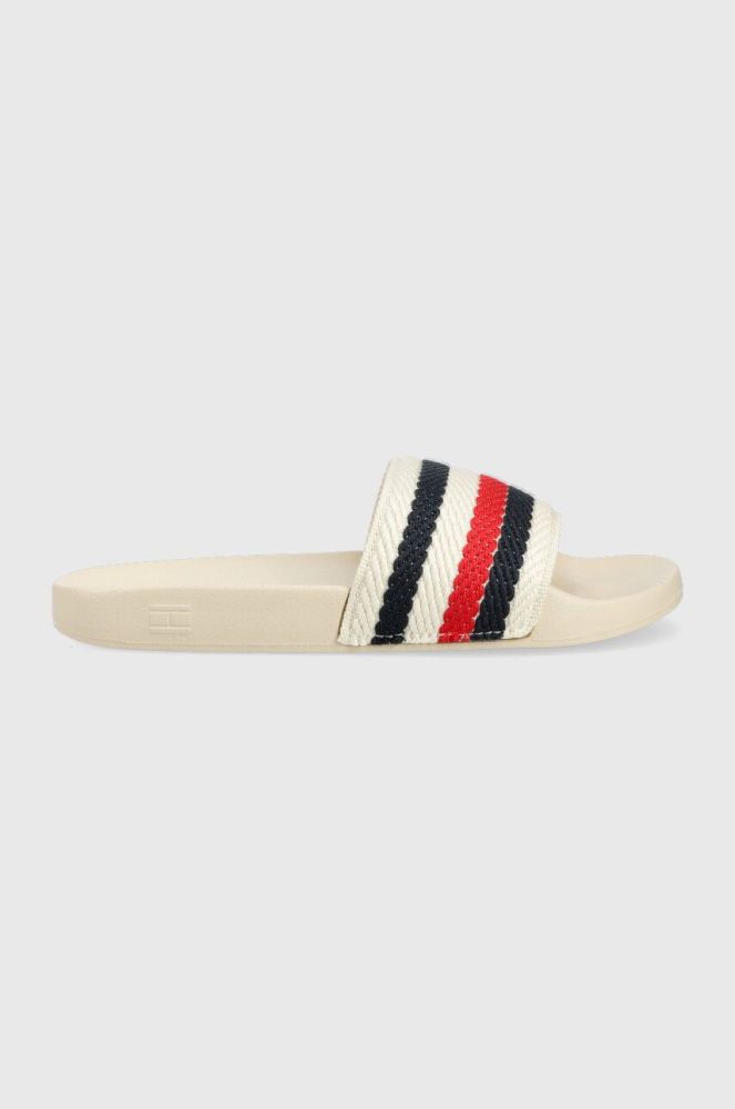 Шльопанці Tommy Hilfiger TOMMY ESSENTIAL POOL SLIDE жіночі колір білий FW0FW07151