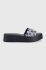 Шкіряні шльопанці Tommy Hilfiger TH SLIP ON SANDAL FLATFORM MONO жіночі колір синій на платформі FW0FW07244