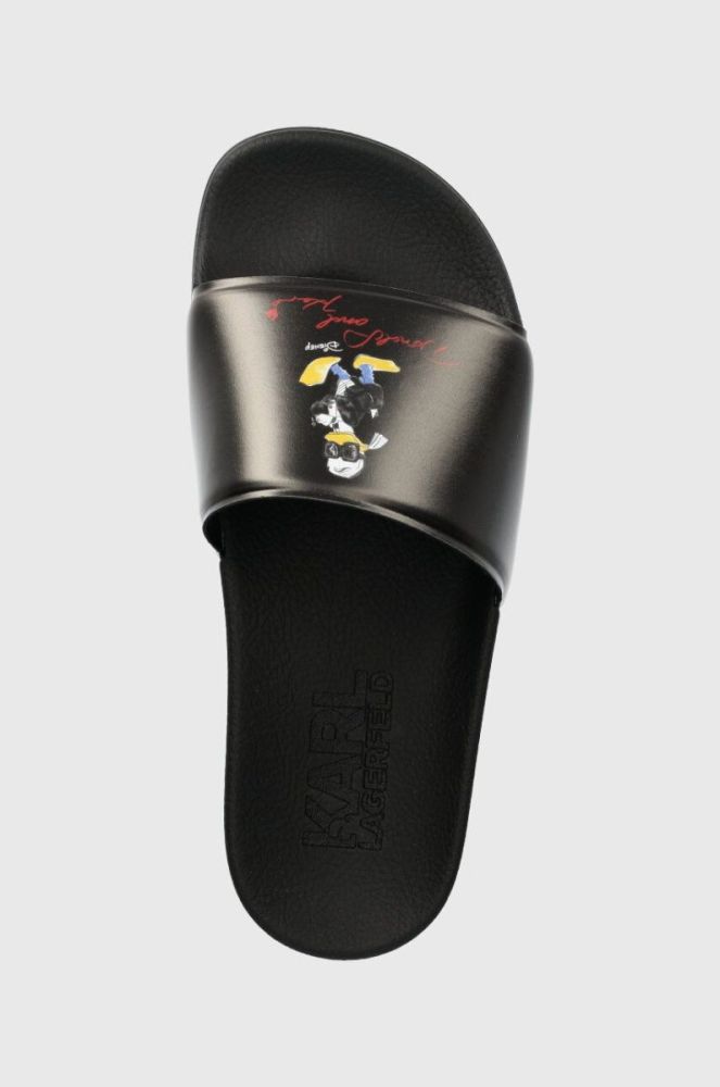 Шльопанці Karl Lagerfeld KONDO KL x DD жіночі колір чорний KL98903 фото 4