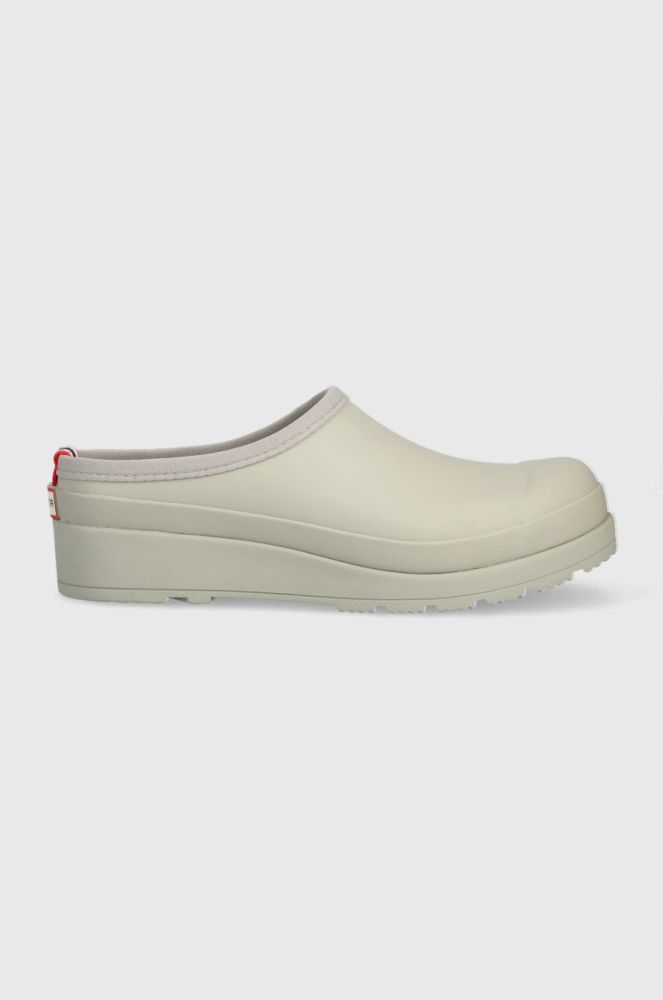 Шльопанці Hunter Womens Play Clog жіночі колір сірий на платформі WFF1002RMA