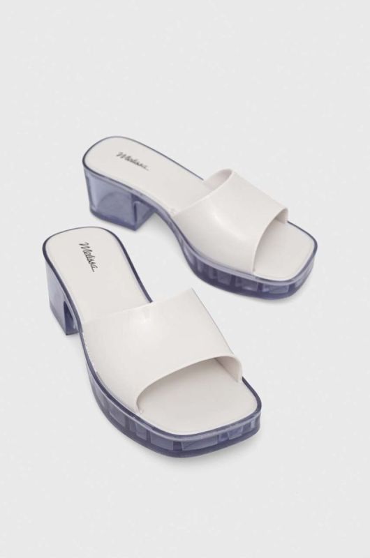 Шльопанці Melissa MELISSA SHAPE AD жіночі колір білий каблук блок M.32955.52063 фото 2