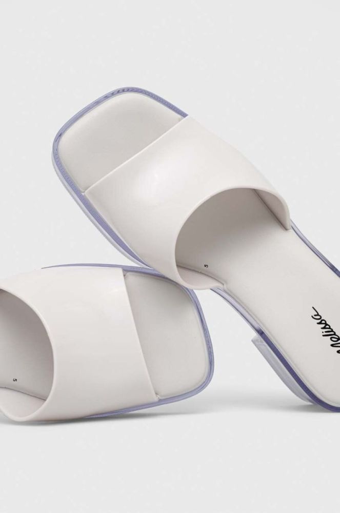 Шльопанці Melissa MELISSA SHAPE AD жіночі колір білий каблук блок M.32955.52063 фото 4