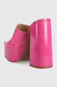 Шльопанці Steve Madden Trixie жіночі колір рожевий каблук блок SM11002169