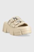 Шльопанці Steve Madden Activator жіночі колір бежевий на платформі SM11002460