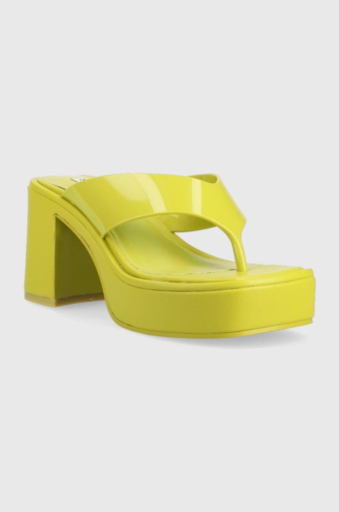 В'єтнамки Steve Madden Jilly жіночі колір зелений каблук блок SM11002475 фото 2