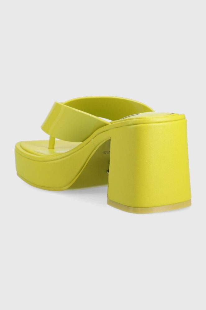В'єтнамки Steve Madden Jilly жіночі колір зелений каблук блок SM11002475 фото 3