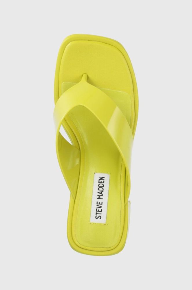 В'єтнамки Steve Madden Jilly жіночі колір зелений каблук блок SM11002475 фото 4