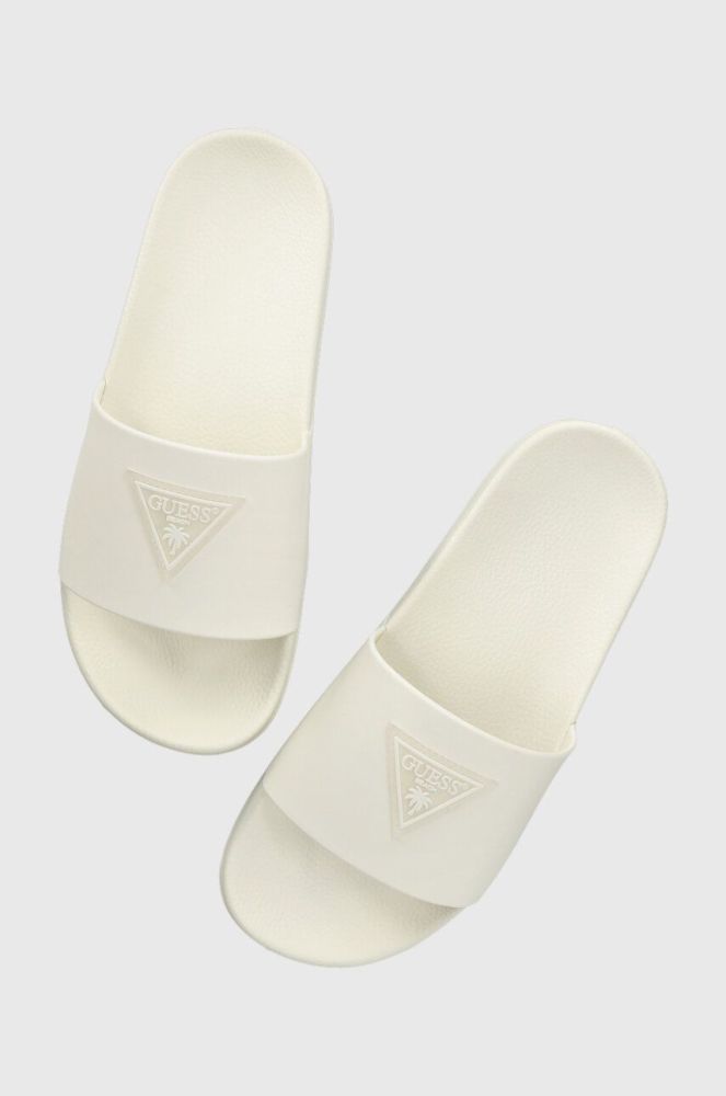 Шльопанці Guess GUESS BEACH SLIPPERS жіночі колір білий E3GZ12 BB00F