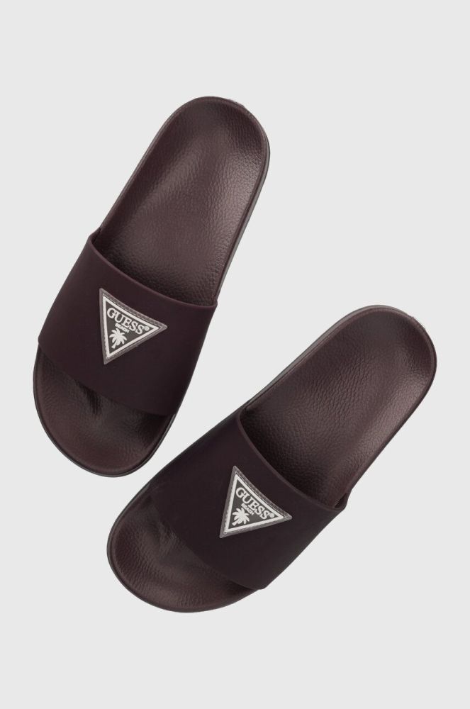 Шльопанці Guess BEACH SLIPPERS жіночі колір фіолетовий E3GZ12 BB00F