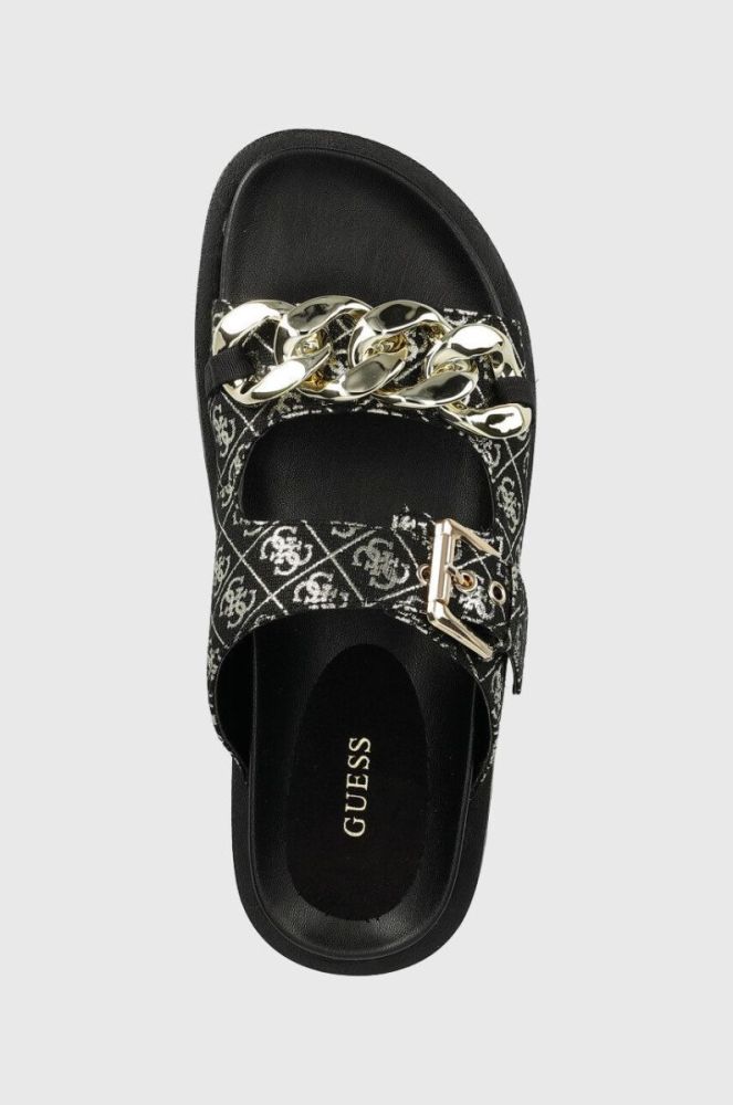 Шльопанці Guess FATEMA жіночі колір чорний FL6FAT FAL03 фото 4