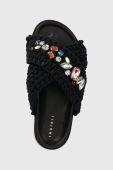 Шльопанці Inuikii Woven Stones жіночі колір чорний 70104-106
