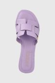 Шкіряні шльопанці Mexx Jacey жіночі колір фіолетовий MXCY011701W
