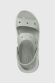 Шльопанці Crocs Classic Mega Crush Sandal жіночі колір сірий на платформі 207989 207989.007-007