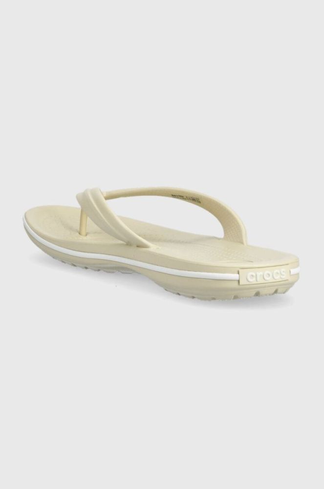 В'єтнамки Crocs Crocband Flip жіночі колір бежевий на плоскому ходу 11033.2Y2-2Y2 фото 3