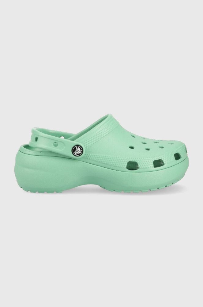 Шльопанці Crocs CLASSIC PLATFORM CLOG WOMEN жіночі колір бірюзовий на платформі 206750 206750.3UG-3UG