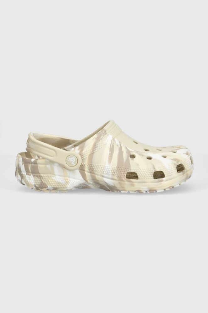 Шльопанці Crocs Classic Marbled Clog жіночі колір бежевий 206867 206867.2Y3-2Y3