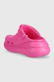 Шльопанці Crocs Classic Crush Clog жіночі колір рожевий на платформі 207521 207521.6UB-6UB