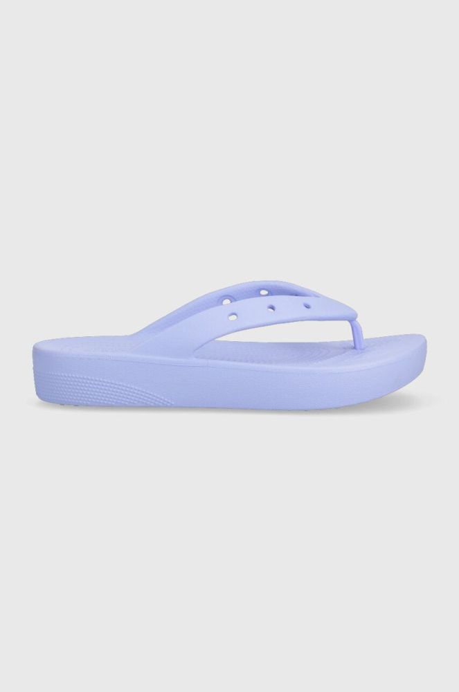 В'єтнамки Crocs Classic Platform Flip жіночі колір фіолетовий на платформі 207714 207714.5Q6-5Q6