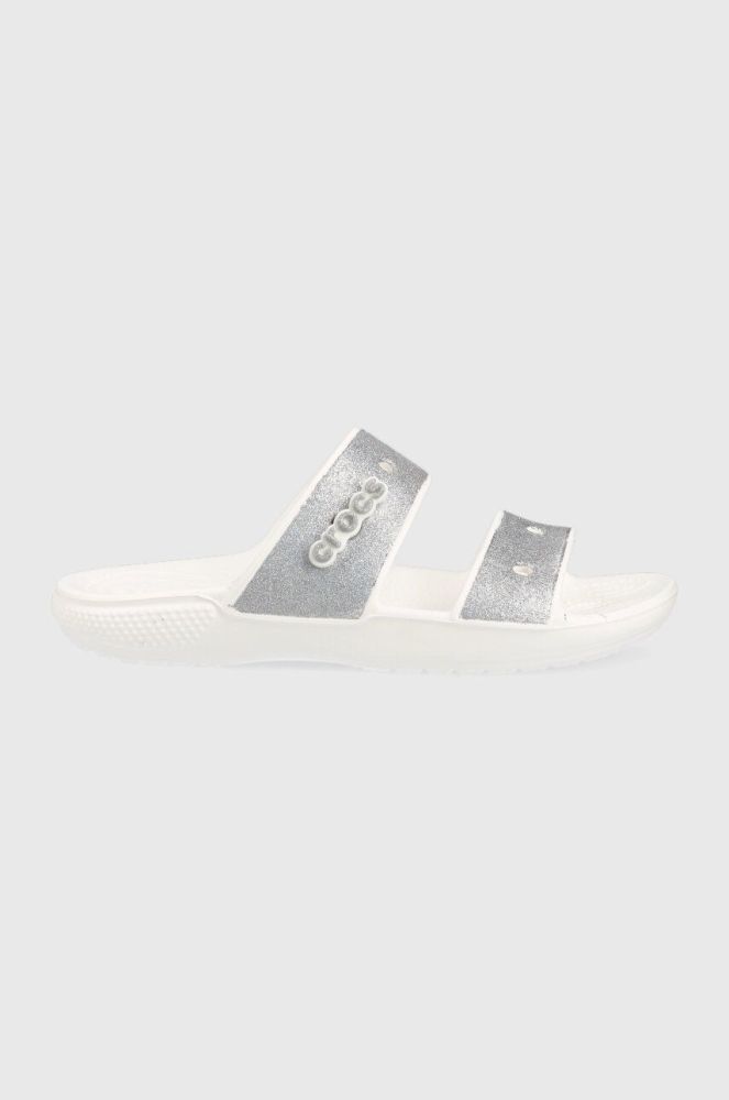 Шльопанці Crocs Classic Glitter II Sandal жіночі колір срібний 207769