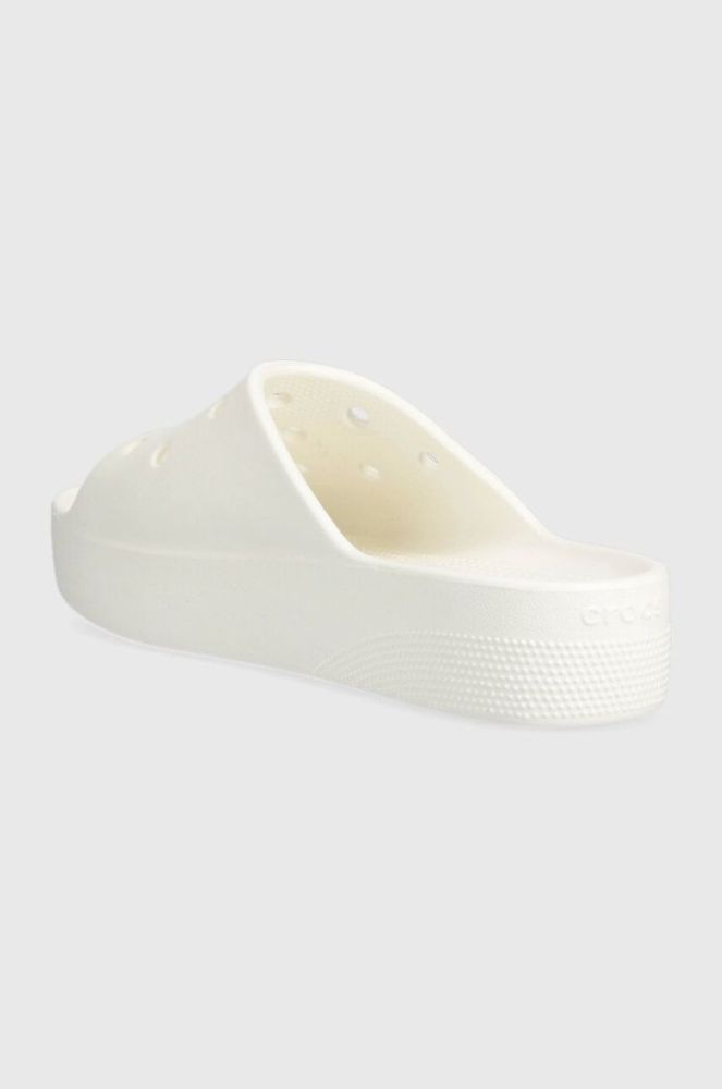 Шльопанці Crocs Classic Platform Slide жіночі колір білий на платформі 208180 208180.100-100 фото 3