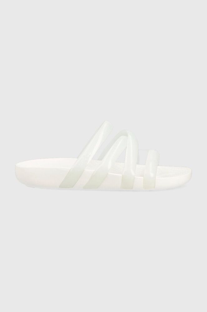 Шльопанці Crocs Splash Glossy Strappy Sandal жіночі колір білий 208537