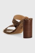 Шльопанці Dkny STATEN жіночі колір коричневий каблук блок K1340142