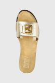 Шкіряні шльопанці Dkny GRACEN жіночі колір золотий K1351537