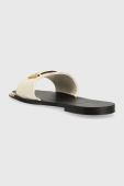 Шкіряні шльопанці Dkny GRACEN жіночі колір бежевий K1381707 Шкіряні шльопанці Dkny GRACEN жіночі колір бежевий K1381707
