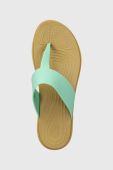 В'єтнамки Crocs Tulum Flip жіночі колір бірюзовий на плоскому ходу 206752
