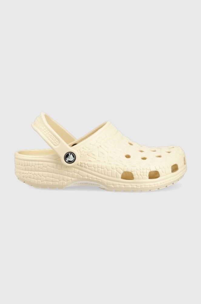 Шльопанці Crocs Classic Croskin Clog жіночі колір бежевий 206873