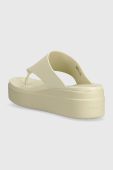 В'єтнамки Crocs Brooklyn Flip жіночі колір бежевий на платформі 208727