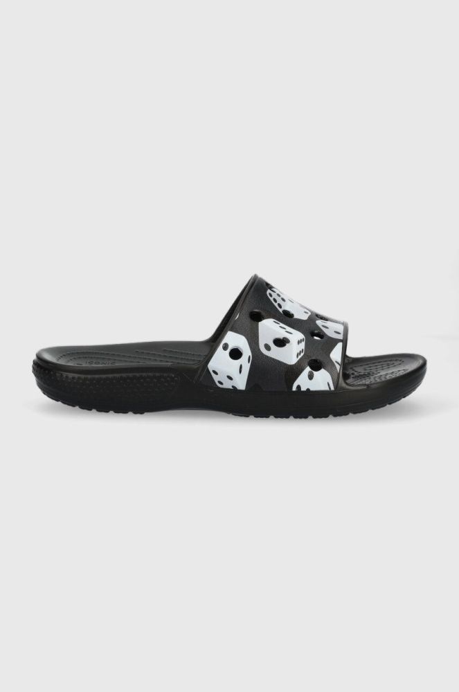 Шльопанці Crocs Classic Dice Print Slide жіночі колір чорний 208769