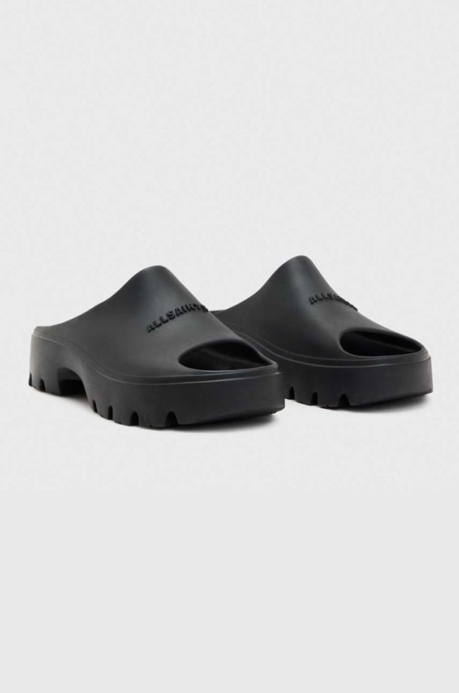 Шльопанці AllSaints WF560Y жіночі колір чорний на платформі фото 2