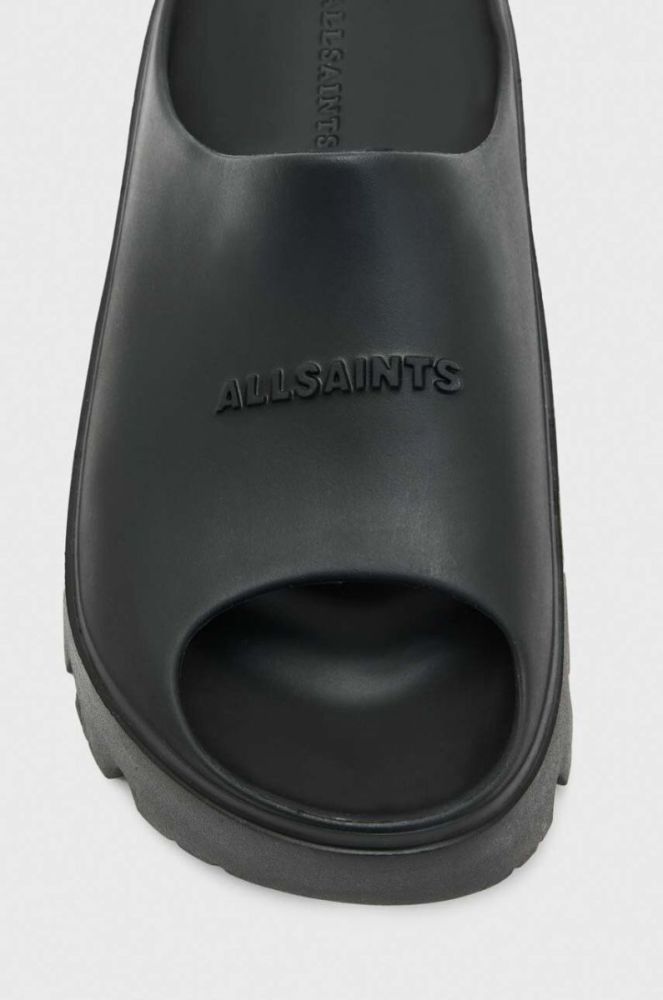 Шльопанці AllSaints WF560Y жіночі колір чорний на платформі фото 3