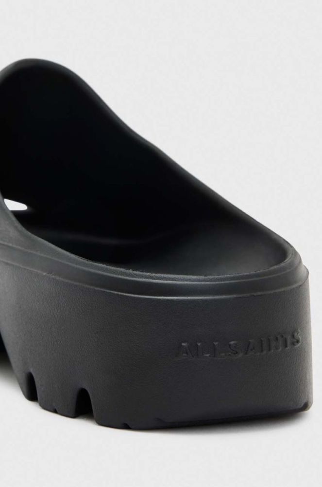 Шльопанці AllSaints WF560Y жіночі колір чорний на платформі фото 4