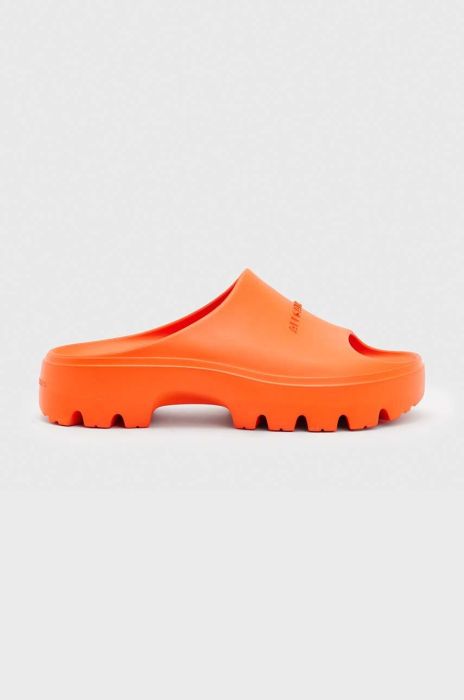 Шльопанці AllSaints жіночі колір помаранчевий