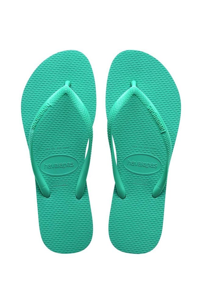 В'єтнамки Havaianas SLIM жіночі колір зелений на плоскому ходу 4000030.1829