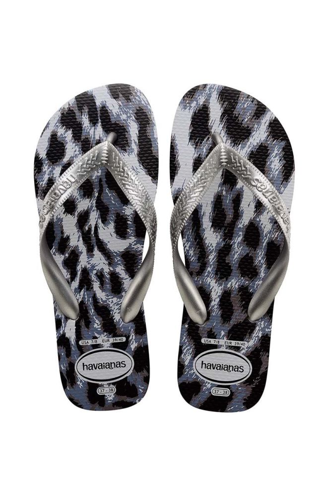 В'єтнамки Havaianas TOP ANIMALS жіночі колір сірий на плоскому ходу 4132920.3499