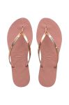 В'єтнамки Havaianas YOU METALLIC жіночі колір рожевий на плоскому ходу 4135102.3544