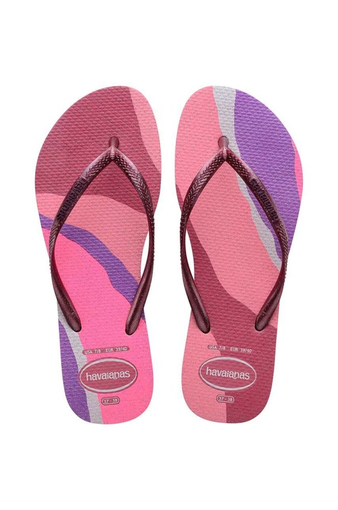 В'єтнамки Havaianas SLIM PALETTE жіночі колір рожевий на плоскому ходу 4145766.1750