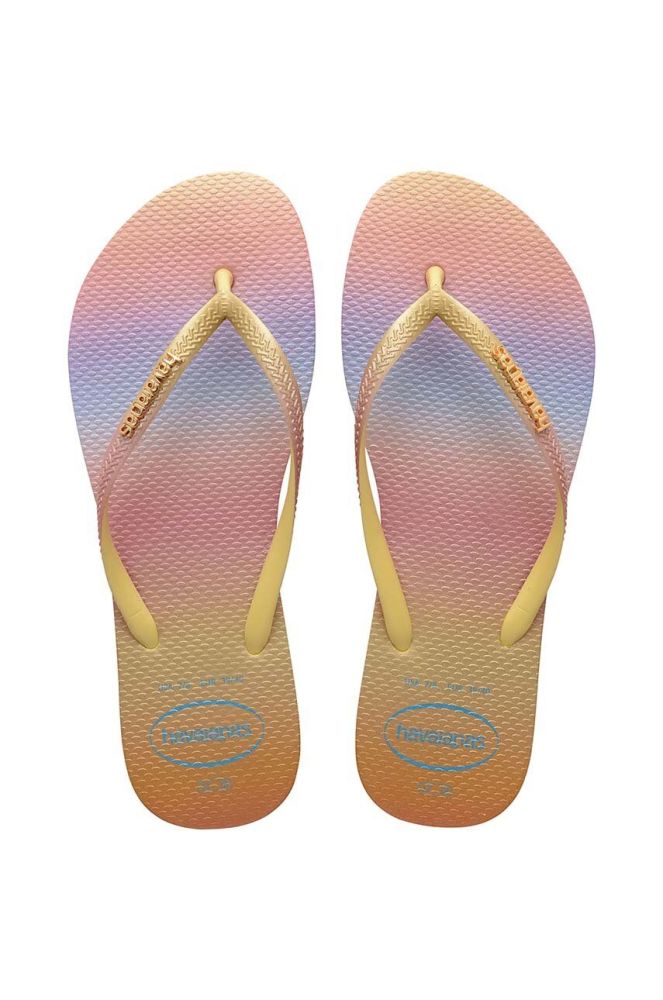 В'єтнамки Havaianas SLIM GRADIENT жіночі колір жовтий на плоскому ходу 4146908.1732