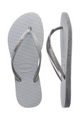 В'єтнамки Havaianas SLIM SPARKLE II жіночі колір сірий на плоскому ходу 4146937.3498
