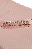 В'єтнамки Havaianas SLIM GLITTER жіночі колір рожевий на плоскому ходу 4147122.5217
