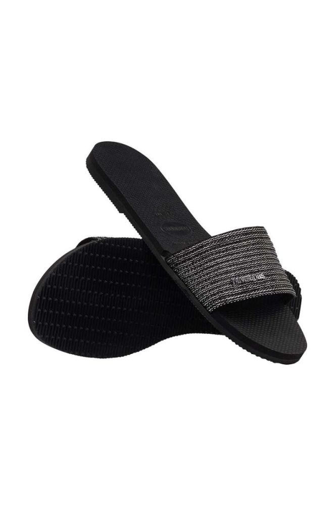 Шльопанці Havaianas YOU MALTA METALLIC жіночі колір чорний 4147312.0090 фото 5