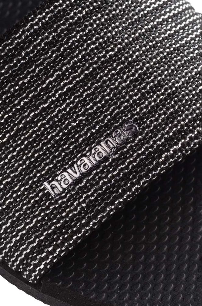 Шльопанці Havaianas YOU MALTA METALLIC жіночі колір чорний 4147312.0090 фото 6