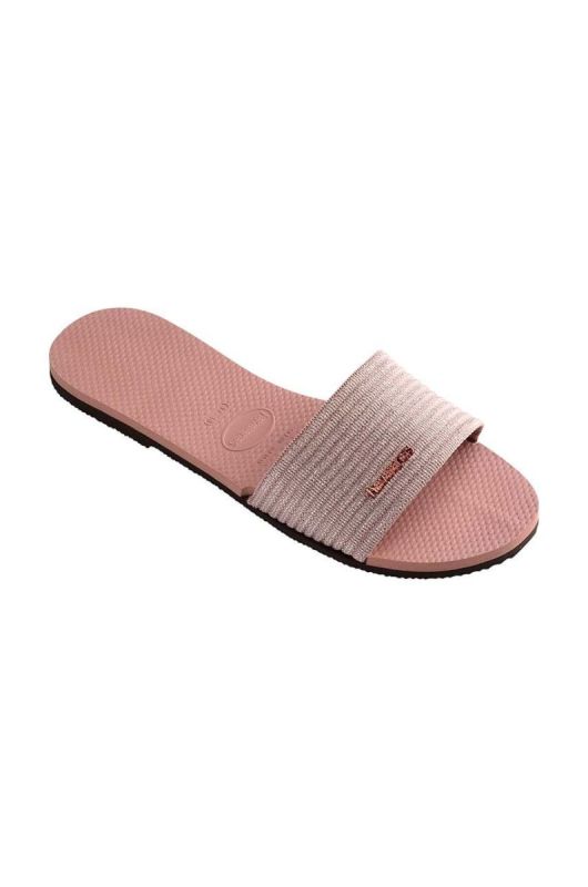 Шльопанці Havaianas YOU MALTA METALLIC жіночі колір рожевий 4147312.3544 фото 2
