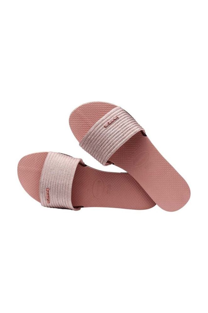 Шльопанці Havaianas YOU MALTA METALLIC жіночі колір рожевий 4147312.3544 фото 4